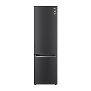 LG 2.03M 384L Kombiskap(Matte Black Stainless Steel) - Energiklasse D, Nature Fresh, Door Cooling+™ og Smart Diagnosis™, Front view, GBB62MCGGN, thumbnail 1