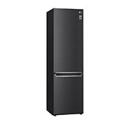 LG 2.03M 384L Kombiskap(Matte Black Stainless Steel) - Energiklasse D, Nature Fresh, Door Cooling+™ og Smart Diagnosis™, Left side view, GBB62MCGGN, thumbnail 13