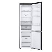 LG 2.03M 384L Kombiskap(Matte Black Stainless Steel) - Energiklasse D, Nature Fresh, Door Cooling+™ og Smart Diagnosis™, Front view open door without food, GBB62MCGGN, thumbnail 4