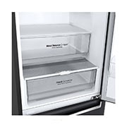 LG 2.03M 384L Kombiskap(Matte Black Stainless Steel) - Energiklasse D, Nature Fresh, Door Cooling+™ og Smart Diagnosis™, Drawer without food, GBB62MCGGN, thumbnail 6