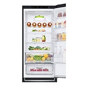 LG 2.03M 384L Kombiskap(Matte Black Stainless Steel) - Energiklasse D, Nature Fresh, Door Cooling+™ og Smart Diagnosis™, Top freezer view with content , GBB62MCGGN, thumbnail 9