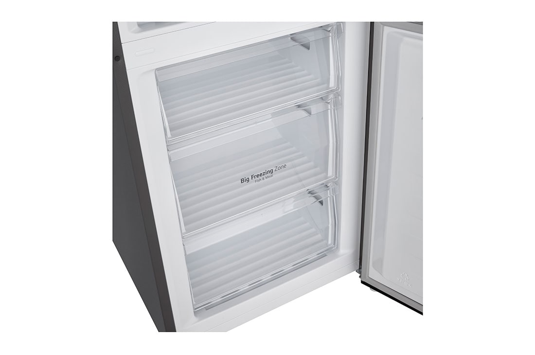LG 1.86M 384L Kombiskap(Silver) - Energiklasse D,  Zero Clearance, Total No Frost, bBottom freeze open detail, GBM21HSADH, thumbnail 6