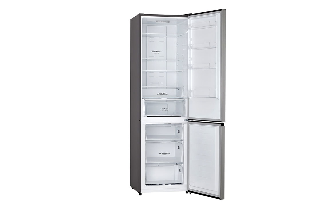 LG 2.03M 336L Kombiskap(Silver) - Energiklasse D, Fresh Switch, Zero Clearance, Total No Frost, left side door open, GBM22HSADH, thumbnail 13
