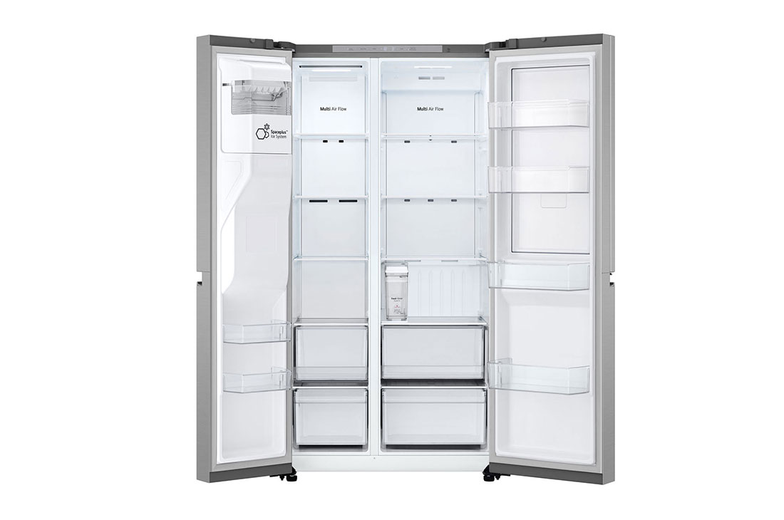 LG 641L Door in Door™ Side by Side (Prime Silver), Energiklasse E, Vann/isdispenser uten vanntilkobling, Smart Diagnosis™ , front open, GSJC41PYPE, thumbnail 3