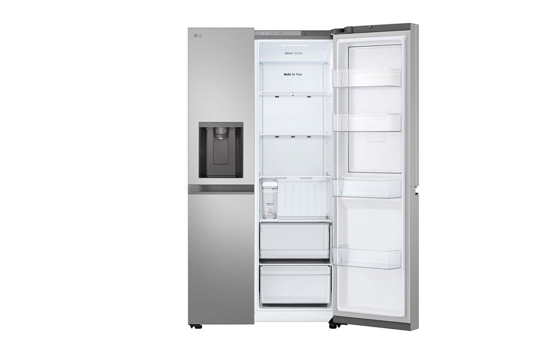 LG 641L Door in Door™ Side by Side (Prime Silver), Energiklasse E, Vann/isdispenser uten vanntilkobling, Smart Diagnosis™ , left door open, GSJC41PYPE, thumbnail 5