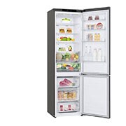 LG GBP62DSNGN 2.03M 384L Kombiskap(Dark Silver) - EnergiklasseD, Door Cooling™og Smart Diagnosis™, left view door open with food, GBP62DSNGN, thumbnail 11