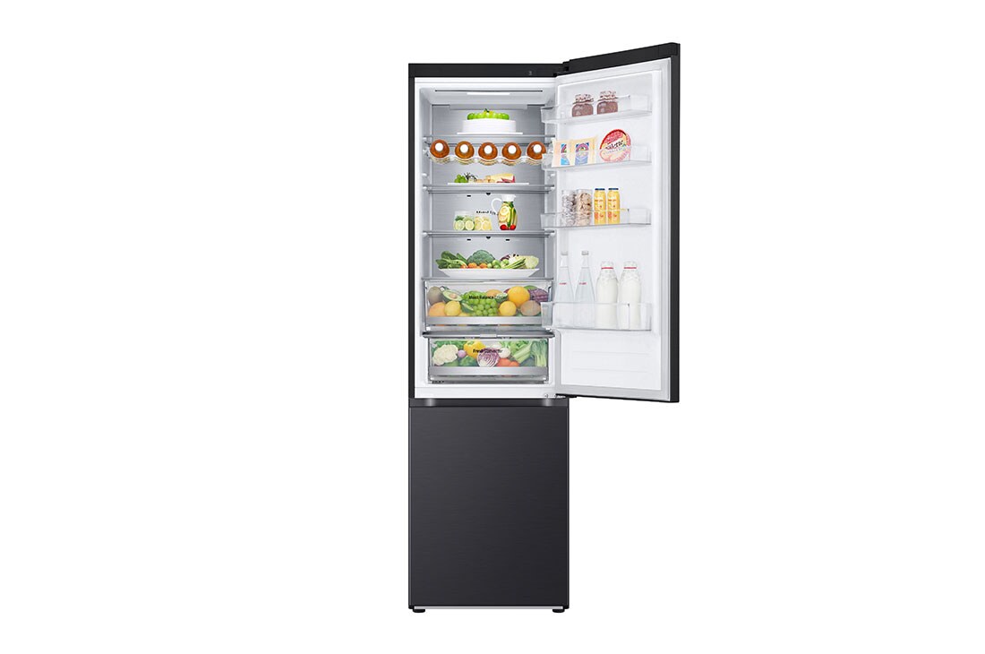 LG 2.03M 387L Kombiskap(Matte Black) - Energiklasse C, Door Cooling™ og Smart Diagnosis™ med Wi-Fi, høyre utsikt, GBV5250CEP, thumbnail 10