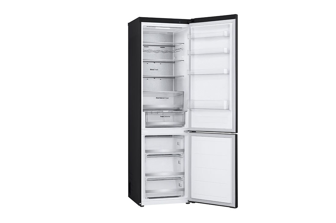 LG 2.03M 387L Kombiskap(Matte Black) - Energiklasse C, Door Cooling™ og Smart Diagnosis™ med Wi-Fi, høyre utsikt, GBV5250CEP, thumbnail 12