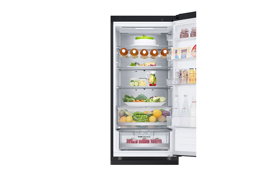 LG 2.03M 387L Kombiskap(Matte Black) - Energiklasse C, Door Cooling™ og Smart Diagnosis™ med Wi-Fi, åpne foran uten mat, GBV5250CEP, thumbnail 8