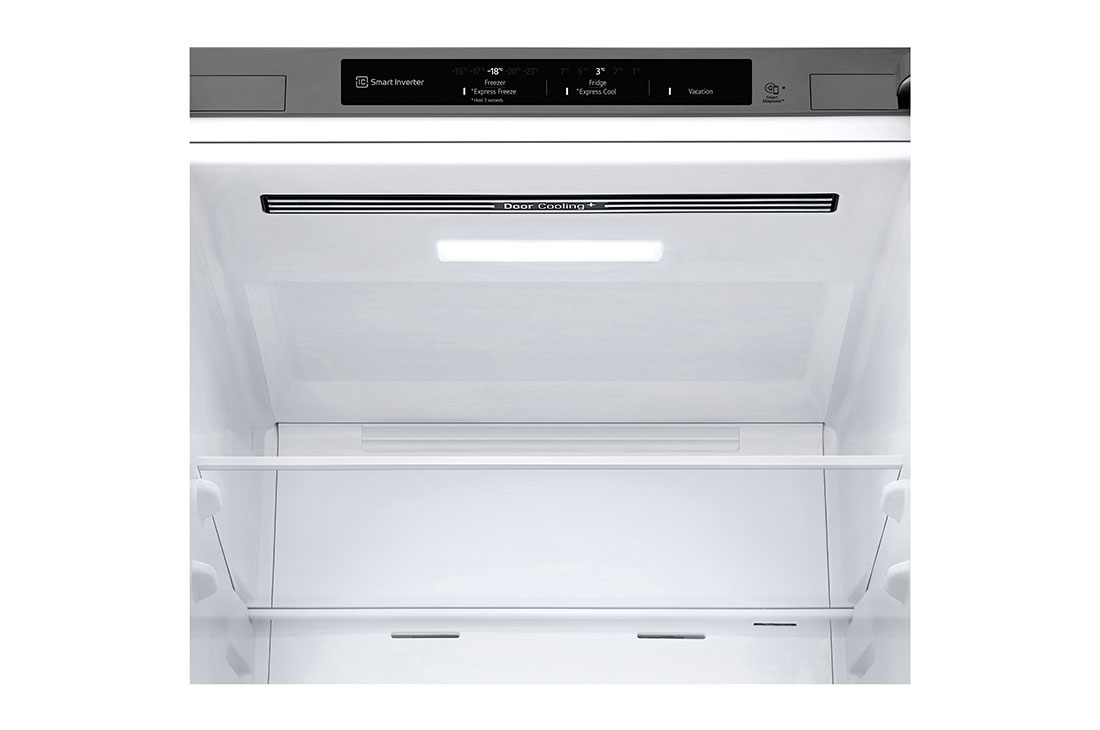 LG 1.86M 344L Kombiskap(Prime Silver) - Energiklasse E, Nature Fresh, Door Cooling+™ og Smart Diagnosis™, dørkjøling LED, GBV3100EPY, thumbnail 5