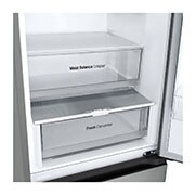 LG 1.86M 344L Kombiskap(Prime Silver) - Energiklasse E, Nature Fresh, Door Cooling+™ og Smart Diagnosis™, skjermpanel, GBV3100EPY, thumbnail 4