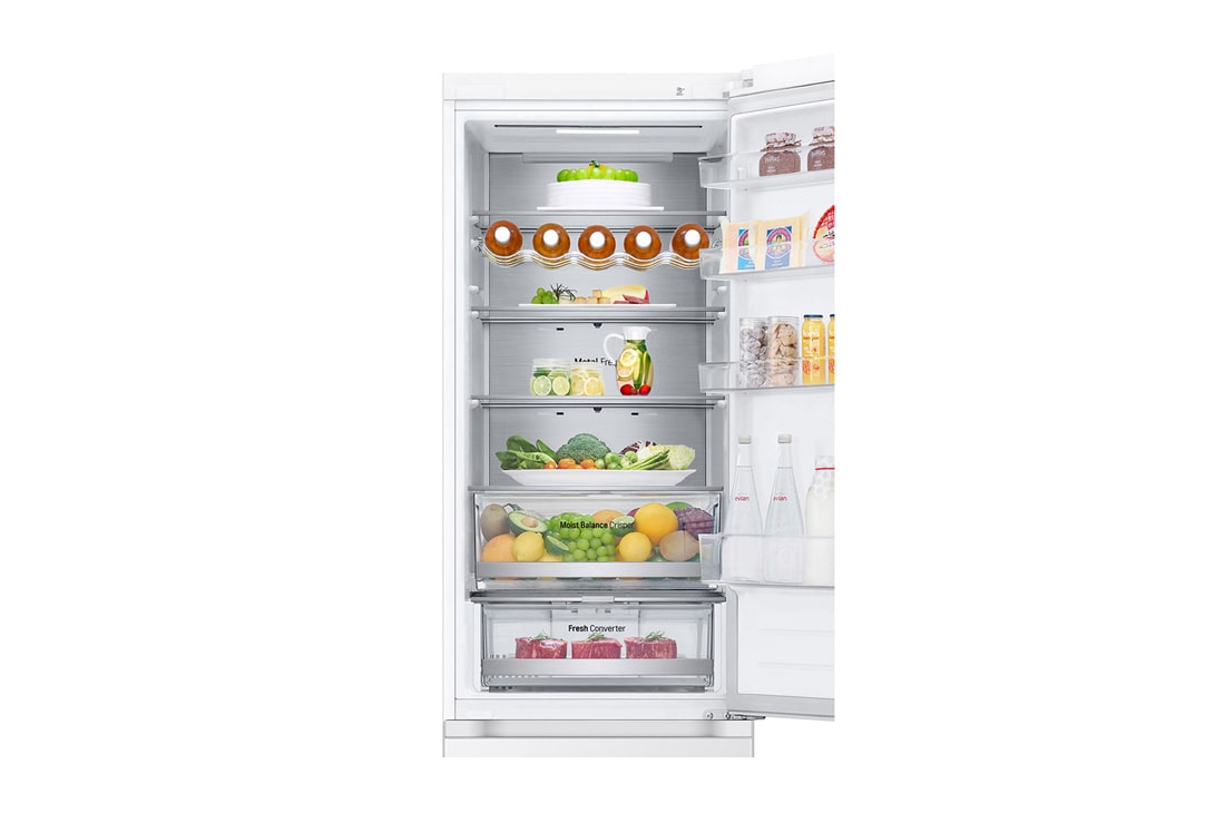 LG 2.03M 387L Kombiskap(Hvit) - Energiklasse C, Door Cooling™ og Smart Diagnosis™ med Wi-Fi, åpne foran med mat, GBV5250CSW, thumbnail 7