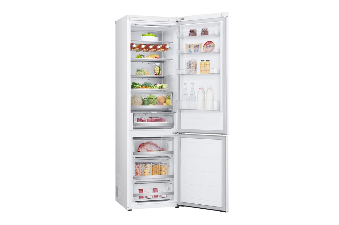 LG 2.03M 387L Kombiskap(Hvit) - Energiklasse C, Door Cooling™ og Smart Diagnosis™ med Wi-Fi, høyre utsikt, GBV5250CSW, thumbnail 11