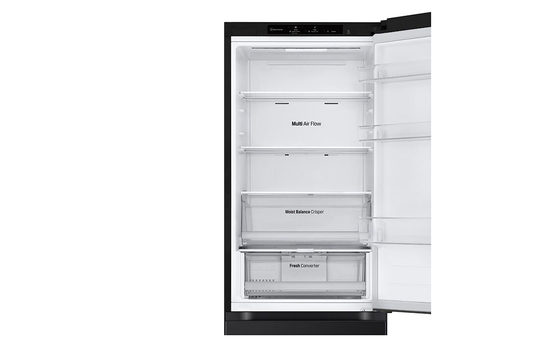 LG 1.86M 344L Kombiskap(Matte Black) - Energiklasse E, Nature Fresh, Door Cooling+™ og Smart Diagnosis™, dørkjøling LED, GBV3100EEP, thumbnail 5