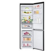 LG 1.86M 344L Kombiskap(Matte Black) - Energiklasse E, Nature Fresh, Door Cooling+™ og Smart Diagnosis™, forfra alle åpne uten mat, GBV3100EEP, thumbnail 2