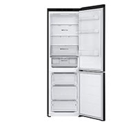 LG 1.86M 344L Kombiskap(Matte Black) - Energiklasse E, Nature Fresh, Door Cooling+™ og Smart Diagnosis™, forfra alle åpne med mat, GBV3100EEP, thumbnail 3