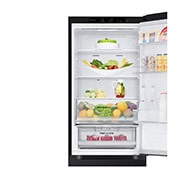 LG 1.86M 344L Kombiskap(Matte Black) - Energiklasse E, Nature Fresh, Door Cooling+™ og Smart Diagnosis™, skjermpanel, GBV3100EEP, thumbnail 4
