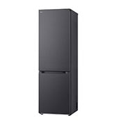 LG 1.86M 344L Kombiskap(Matte Black) - Energiklasse E, Nature Fresh, Door Cooling+™ og Smart Diagnosis™, venstre sidevisning med dør åpen med mat, GBV3100EEP, thumbnail 13