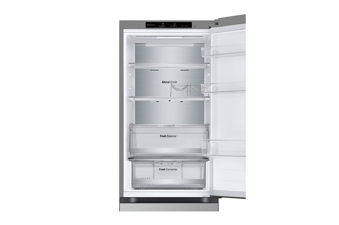 LG 1.86M 344L Kombiskap(Prime Silver) - Energiklasse D, Nature Fresh, Door Cooling+™ og Smart Diagnosis™, Sammenleggbar hylle, GBV7180DPY, thumbnail 10