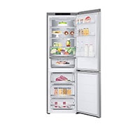 LG 2.03M 387L Kombiskap(Prime Silver ) - Energiklasse D, Nature Fresh, Door Cooling+™ og Smart Diagnosis™, front open , GBV7280DPY, thumbnail 2
