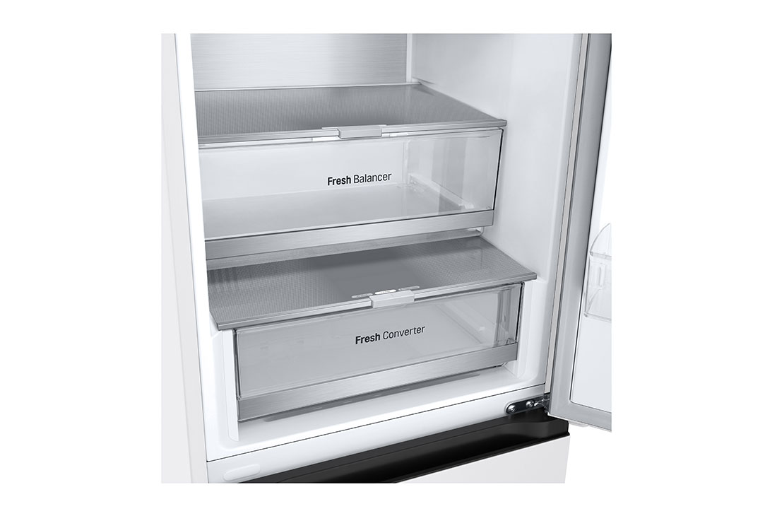 LG 1.86M 344L Kombiskap(Hvit ) - Energiklasse D, Nature Fresh, Door Cooling+™ og Smart Diagnosis™, skuff, GBV7180DSW, thumbnail 6