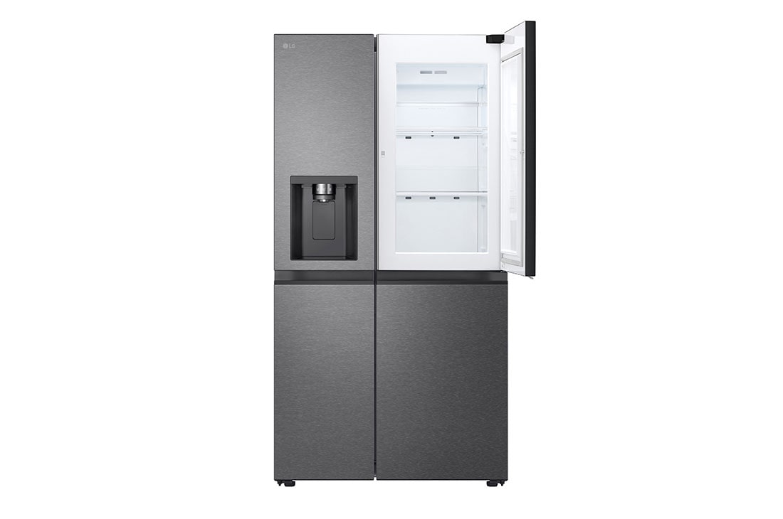 LG 641L Door in Door™ Side by Side (Matte Black), Energiklasse E, Vann/isdispenser uten vanntilkobling, Smart Diagnosis™ , Front Open without Food, GSJC41EPPE, thumbnail 3