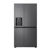 LG 641L Door in Door™ Side by Side (Matte Black), Energiklasse E, Vann/isdispenser uten vanntilkobling, Smart Diagnosis™ , Front View, GSJC41EPPE, thumbnail 1