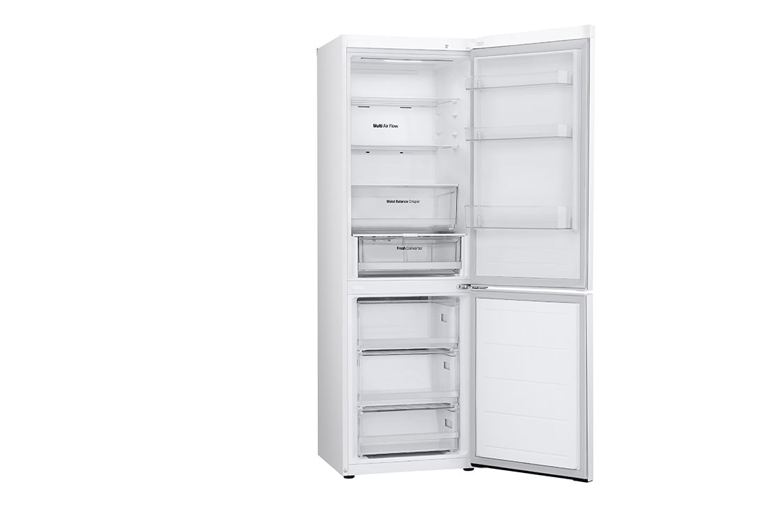 LG 1.86M 344L Kombiskap(Hvit) - Energiklasse E, Nature Fresh, Door Cooling+™ og Smart Diagnosis™, Front Top Åpen matvisning, GBV3100ESW, thumbnail 11