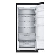 LG 2.03M 387L Kombiskap(Matte Black) - Energiklasse D, Door Cooling™ og Smart Diagnosis™ med Wi-Fi, venstre side åpen utsikt med mat, GBV5250DEP, thumbnail 10