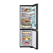 LG 186M 352L Kombiskap(Essence Black) - Energiklasse D, MoodUP™, InstaView™, Nature Fresh, Door Cooling+™ Smart Diagnosis™ med Wi-Fi, M-VB_Mood-Up_GC-V459QGWD_FrontOpen_On_Cover_Food, GBG719MDNN, thumbnail 2