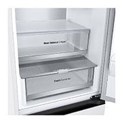 LG 1.86M 344L Kombiskap(Hvit) - Energiklasse D, Door Cooling™ og Smart Diagnosis™ med Wi-Fi, Drawer without food, GBV5150DSW, thumbnail 4