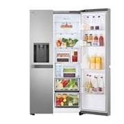 LG 641L Side by Side (Prime Silver), Energiklasse E, Vann/isdispenser uten vanntilkobling, Smart Diagnosis™, GSLC41PYPE, thumbnail 4