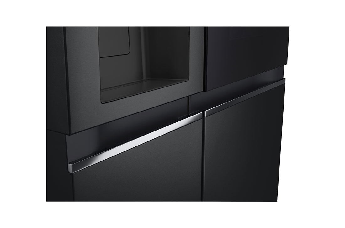 LG 635L InstaView™ Side by Side (Matte Black), Energiklasse E, Vann/isdispenser med vanntilkobling, Smart Diagnosis™ med Wi-Fi, Middle-Right zoom-view , GSGV80EPLL, thumbnail 8