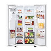 LG 638L Side by Side (Hvit), Energiklasse E, Vann/isdispenser med vanntilkobling, Smart Diagnosis™, FrontOpen_Food, GSLC40SWPE, thumbnail 2