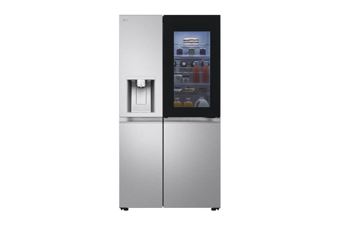 LG 628L InstaView Door in Door™ Side by Side (Metal Sorbet), Energiklasse D, Vann/isdispenser uten vanntilkobling, Smart Diagnosis™ med Wi-Fi, GSXV91MBAF, GSXE91MBAD, thumbnail 2