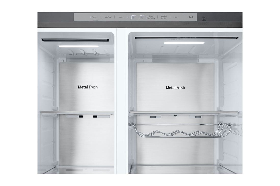 LG 628L InstaView Door in Door™ Side by Side (Metal Sorbet), Energiklasse D, Vann/isdispenser uten vanntilkobling, Smart Diagnosis™ med Wi-Fi, GSXV91MBAF, GSXE91MBAD, thumbnail 11
