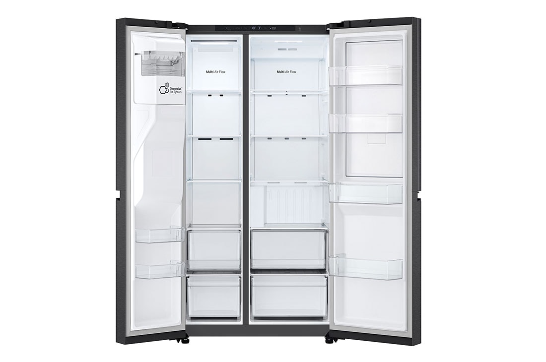 LG 638L Door in Door™ Side by Side (Matte Black), Energiklasse E, Vann/isdispenser med vanntilkobling, Smart Diagnosis™ , Front open, GSJC40EPPE, thumbnail 5