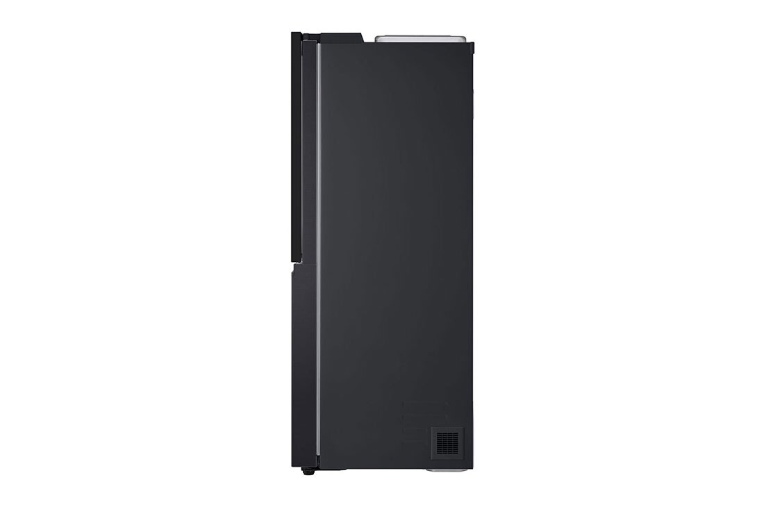 LG 628L InstaView Door in Door™ Side by Side (Essence Black), Energiklasse D, Vann/isdispenser med vanntilkobling, Smart Diagnosis™ med Wi-Fi, side view, GSXE90EVAD, thumbnail 15