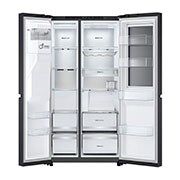 LG 628L InstaView Door in Door™ Side by Side (Essence Black), Energiklasse D, Vann/isdispenser med vanntilkobling, Smart Diagnosis™ med Wi-Fi, double door open view, GSXE90EVAD, thumbnail 5