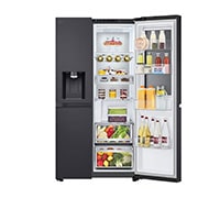 LG 628L InstaView Door in Door™ Side by Side (Essence Black), Energiklasse D, Vann/isdispenser med vanntilkobling, Smart Diagnosis™ med Wi-Fi, single-door open-food, GSXE90EVAD, thumbnail 12