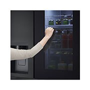 LG 628L InstaView Door in Door™ Side by Side (Essence Black), Energiklasse D, Vann/isdispenser med vanntilkobling, Smart Diagnosis™ med Wi-Fi, instaview, GSXE90EVAD, thumbnail 10