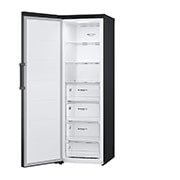 LG                             324L Frittstående fryseskap (Matte Black) - Energiklasse D,  Total No Frost, Express Freeze , Right view without food, GFT41MCGSF, thumbnail 7