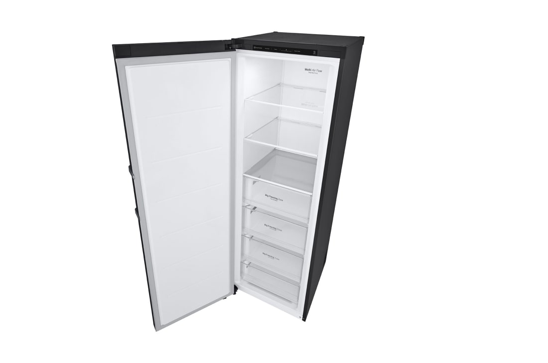 LG                             324L Frittstående fryseskap (Matte Black) - Energiklasse D,  Total No Frost, Express Freeze , Perspective, GFT41MCGSF, thumbnail 9