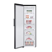 LG                             324L Frittstående fryseskap (Matte Black) - Energiklasse D,  Total No Frost, Express Freeze , Front view with food, GFT41MCGSF, thumbnail 2