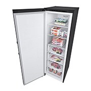 LG                             324L Frittstående fryseskap (Matte Black) - Energiklasse D,  Total No Frost, Express Freeze , Side view, GFT41MCGSF, thumbnail 14