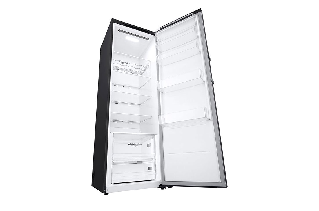 LG 386L Frittstående kjøleskap (Matte Black) - Energiklasse D, Door Cooling™, LINEARCooling™, Moist Balance Crisper™, left perspective view, GLT51MCGSF, thumbnail 10