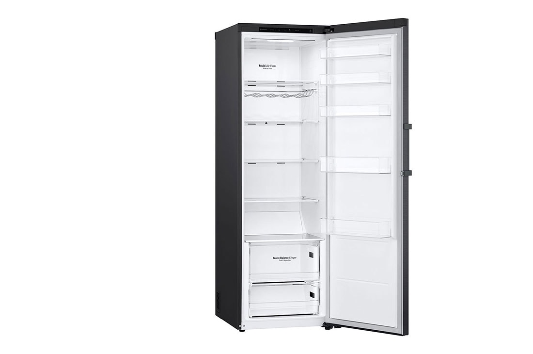 LG 386L Frittstående kjøleskap (Matte Black) - Energiklasse D, Door Cooling™, LINEARCooling™, Moist Balance Crisper™, left open, GLT51MCGSF, thumbnail 8