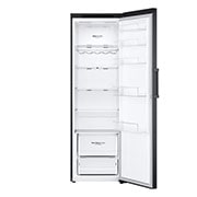 LG 386L Frittstående kjøleskap (Matte Black) - Energiklasse D, Door Cooling™, LINEARCooling™, Moist Balance Crisper™, front open, GLT51MCGSF, thumbnail 3