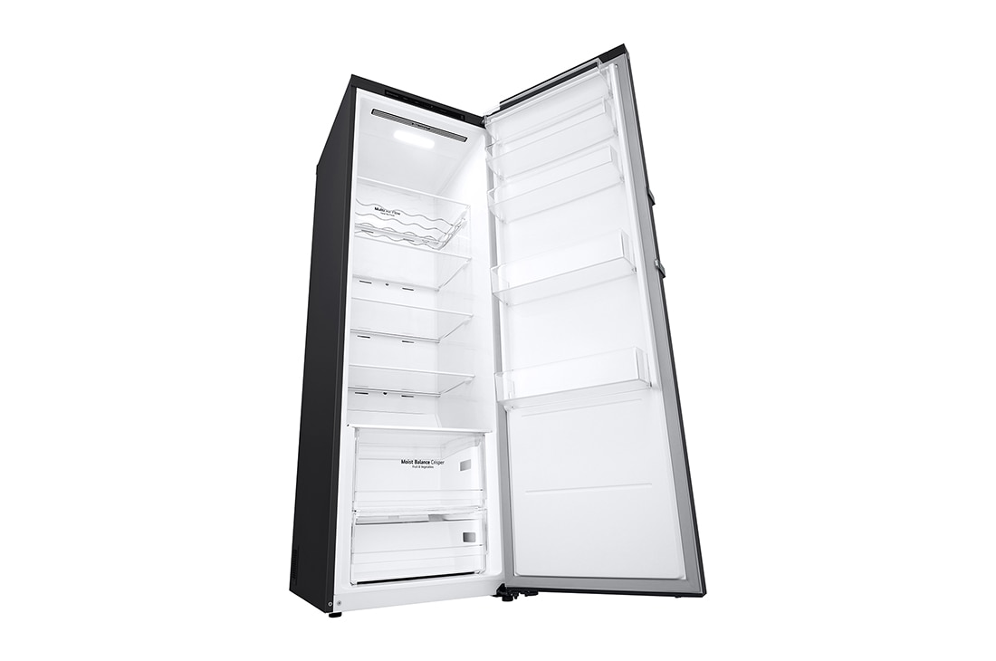 LG 386L Frittstående kjøleskap (Matte Black) - Energiklasse D, Door Cooling™, LINEARCooling™, Moist Balance Crisper™, left perspective view, GLT51MCGSF, thumbnail 10