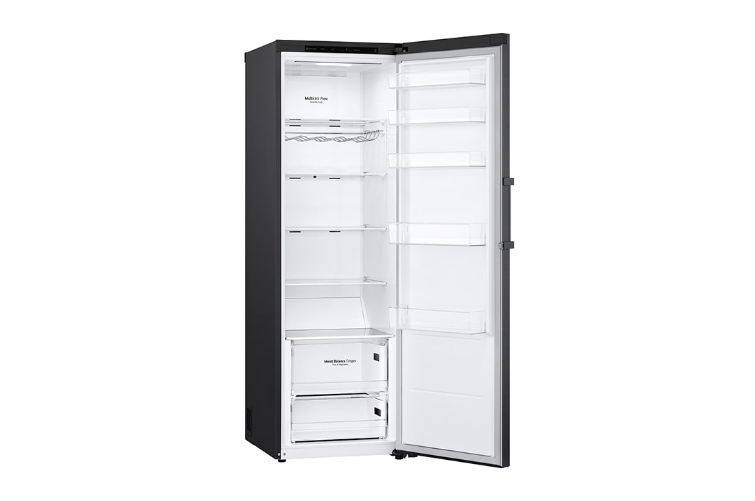 LG 386L Frittstående kjøleskap (Matte Black) - Energiklasse D, Door Cooling™, LINEARCooling™, Moist Balance Crisper™, Left perspective view, GLT51MCGSF, thumbnail 13